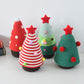 Christmas-themed cotton yarn woven storage basket, Christmas tree-shaped desktop storage box with lid, entryway key and remote control organizer - cosmetic storage box - green