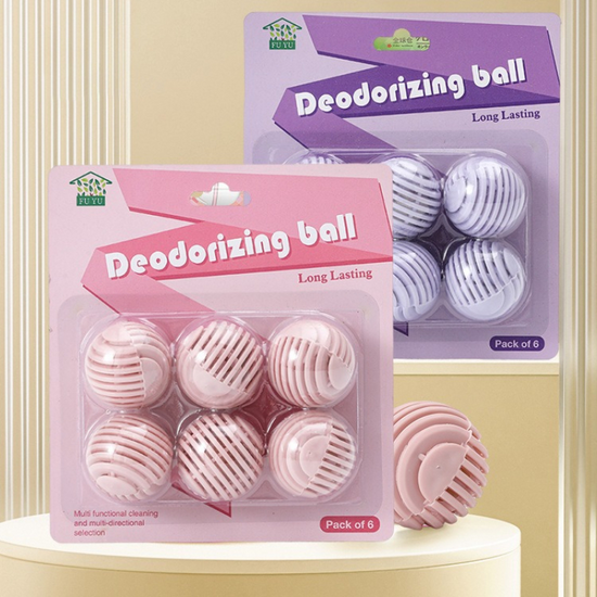 Shoe Deodorizing Balls - Odor-Eliminating and Antibacterial Aromatherapy Balls for Wardrobes and Shoe Cabinets, Available in Multiple Colors. Long-Lasting Odor-Eliminating Fragrance Balls, Pack of 6 - Yellow
