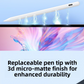 Magnetic iPad Capacitive Stylus, Compatible with Apple Tablets, Replaceable Tip Drawing Stylus - White