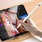 Magnetic iPad Capacitive Stylus, Compatible with Apple Tablets,  Replaceable Tip Drawing and Handwriting Stylus—3 Tips—White