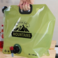 8L Large-Capacity Foldable Outdoor Water Bag,Built-in Faucet, Portable Camping and Travel Water Bag - Khaki