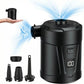Outdoor Camping Digital Electric Air Pump, 5200mAh Built-in Battery, for Air Mattresses and Swim Rings - Black