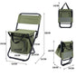 3-in-1 Outdoor Folding Chair with 10L Insulated Cooler, Durable Oxford Fabric, for Camping and Picnics - Blue