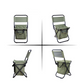 3-in-1 Outdoor Folding Chair with 10L Insulated Cooler, Durable Oxford Fabric, for Camping and Picnics - Blue