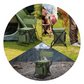 3-in-1 Outdoor Folding Chair with 10L Insulated Cooler, Durable Oxford Fabric, for Camping and Picnics - Blue