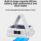 Solar Camping Light, 3-Level Color Temperature Adjustment, Waterproof Long-Lasting Outdoor Emergency Mood Light - White