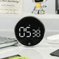 Rotating Magnetic Digital Timer, LCD Display Kitchen Timer with 3 Volume Levels, for Cooking, Studying, and Office Use—Black