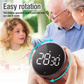 Rotating Magnetic Digital Timer, LCD Display Kitchen Timer with 3 Volume Levels, for Cooking, Studying, and Office Use—Silver