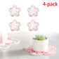 4-Pack - Sakura-Shaped PVC Heat-Resistant Coasters, Non-Slip Trivets for Bowls, Pots & Cups - White