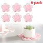 6-Pack - Sakura-Shaped PVC Heat-Resistant Coasters, Non-Slip Trivets for Bowls, Pots & Cups - Pink