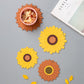 4-Pack - Sunflower-Shaped PVC Heat-Resistant Placemat, Non-Slip Trivet for Bowls, Pots & Cups - Yellow