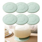 Food-Grade Silicone Heat-Resistant Trivet, 16cm Non-Slip Table Mat, Snowflake Hollow Hot Pot Coaster—Green