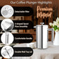 304 Stainless Steel French Press Coffee Maker, Household Hand-Brew Coffee Pot, Includes One Filter—350ML