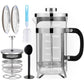 1000ml French Press Coffee Maker Set, Manual Press Coffee Pot, Multi-function Tea & Coffee Filter Brewer