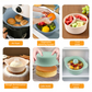 600 mL Food-Grade Silicone Steamer Pot, Single-Serving Cookware for Microwave & Air Fryer—Blue