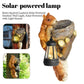 Retro Squirrel Lantern Solar-Powered Outdoor Wall Light, Solar-Powered with Light Sensor, Outdoor Garden and Courtyard Wall Decor, Balcony and Tree-Mounted Ambiance Night Light, Courtyard Statue and Ornament