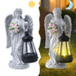Solar-Powered Angel Lantern Outdoor Light, Resin Waterproof Garden Decorative Light, Walkway and Lawn Mood Light, Garden Statue Ornament for Ambiance