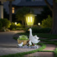 Creative Cute Duck Resin Flower Pot Solar Outdoor Light, Courtyard and Garden Decorative Ornament—Retro Lawn Ambiance Night Light, Multifunctional Flower Pot Ornament, Balcony Plant Decorative Floor Lamp