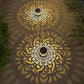 Solar-Powered Wrought Iron Mandala Pattern Openwork Projection Light, Courtyard and Garden Mood Light, Outdoor Waterproof Wrought Iron Garden Light, Lawn Night Light - 1-Pack