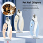 Pet Nail Clippers with Light, Splatter-Proof and Safe, Universal Tool for Cats and Dogs, LED Light for Locating the Quick - Pink