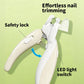 Pet Nail Clippers with Light, Splatter-Proof and Safe, Universal Tool for Cats and Dogs, LED Light for Locating the Quick - Pink