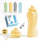 800ml Large-Capacity Food-Grade Silicone Collapsible Water Cup, Portable Outdoor High-Temperature Resistant Water Bottle, Travel & Camping Compressible Water Bottle, Travel Water Cup - Yellow