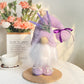 1pc Plush standing gnome doll — faceless old man figurine, festive tabletop ornament and gift.Lavender faceless old man gnome