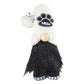1pc Plush standing gnome doll — faceless old man figurine, festive tabletop ornament and gift.DOG series black beard gnome