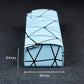 Premium Eyeglass Case - Retro Japanese Style - Sunglass Storage - Fashionable Geometric Pattern - Stylish Eyeglass Case - Durable and Shock-Resistant - Unisex - Blue