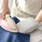 1 piece - Handheld ironing pad - Heat-resistant ironing mat - Portable ironing aid - Ironing tool - Steam glove with finger loops - Mini ironing board - Ironing board - Ironing pad - 24 x 15 cm - Gray