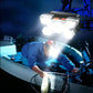 Outdoor Multi-Function LED Headlamp - 4-Level Dimmable Waterproof Headlamp - Head-Mounted Headlamp - Spotlight - Ideal for Night Fishing, Hiking, Camping, and Work - High-Power Flashlight - Gold