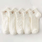5-Pair White Series Ankle Socks, Women&