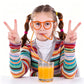 5-Pack Round Glasses-Shaped Straw, PETG, Food-Grade, Odorless, Reusable, Cute & Funny Novelty Straw