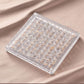 Acrylic Magnetic Seashell Display Box,Clear Sea Shell Display Box,Beach Magnet Storage Organizer Case for Seashell Diamond Beads,100 Grids,Transparent,1 Pack