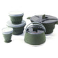 Outdoor Camping Foldable Pot, Silicone Hiking Cook Pot, Portable Picnic Cookware Set, Stainless Steel Camping Cookware