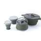 Outdoor Camping Foldable Pot, Silicone Hiking Cook Pot, Portable Picnic Cookware Set, Stainless Steel Camping Cookware