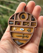 Wooden display stand for mini curiosities,Nut
