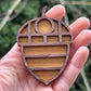 Wooden display stand for mini curiosities,Nut