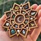 Wooden display stand for mini curiosities,Mandala