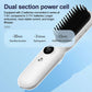 Green Professional Cordless Hair Straightener Brush - 4-in-1 EMS Scalp Massager & Ionic Straightening Comb - Red & Blue Light Therapy for Hair Growth - Portable USB Rechargeable Hot Comb for Men & Women