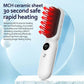 White Professional Cordless Hair Straightener Brush - 4-in-1 EMS Scalp Massager & Ionic Straightening Comb - Red & Blue Light Therapy for Hair Growth - Portable USB Rechargeable Hot Comb for Men & Women