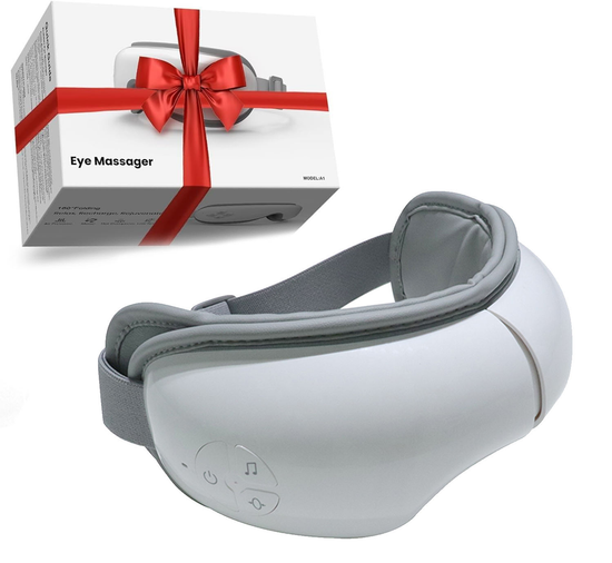 Intelligent Eye Care Massager - Portable Heat Therapy Eye Mask with Bluetooth Music - Perfect Wellness Gift for Office Workers & Students (Type-C Charging)