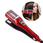 Red Automatic Split End Remover & Hair Straightener Iron | Professional Snips for Damaged Hair Ends | Achieve Silky Smooth Hair without Losing Length | 2-in-1 Digital Hair Polisher Styler