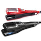 Red Automatic Split End Remover & Hair Straightener Iron | Professional Snips for Damaged Hair Ends | Achieve Silky Smooth Hair without Losing Length | 2-in-1 Digital Hair Polisher Styler