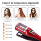 Red Automatic Split End Remover & Hair Straightener Iron | Professional Snips for Damaged Hair Ends | Achieve Silky Smooth Hair without Losing Length | 2-in-1 Digital Hair Polisher Styler