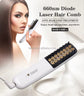 2-in-1 Smart AI Hair Straightener Brush & Red Light Therapy Comb - Cordless Mini Hot Comb with 3 Temp Settings - Portable Ceramic Straightening Brush for Travel & Quick Touch-ups - Fast Heating Hair Styler