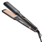 Black Advanced Titanium Ion Flat Iron - Professional Hair Straightening & Curling Styler - Ventilated Plates for Steam Release - Instant Heat-up Salon Styling Tool with Auto Shut-Off
