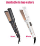 White Advanced Titanium Ion Flat Iron - Professional Hair Straightening & Curling Styler - Ventilated Plates for Steam Release - Instant Heat-up Salon Styling Tool with Auto Shut-Off