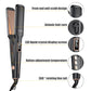 White Advanced Titanium Ion Flat Iron - Professional Hair Straightening & Curling Styler - Ventilated Plates for Steam Release - Instant Heat-up Salon Styling Tool with Auto Shut-Off