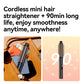 Wireless Heated Volume Brush | 2-in-1 Ionic Straightening & Curling Comb | Wide Pitch Heater for Root-to-Tip Smoothness | Portable USB Rechargeable Hair Styler | Professional Anti-Scald Design